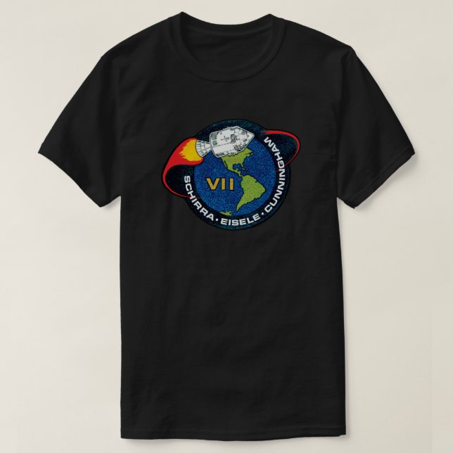 Apollo 7 NASA Mission Patch Logo T-Shirt (Design Front)
