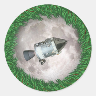 Apollo 8 Christmas Eve Moon Mission Classic Round Sticker