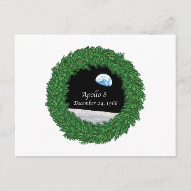 Apollo 8 Christmas Eve Moon Mission Postcard (Front)