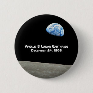 Apollo 8 Lunar Earthrise 50th Anniversary 6 Cm Round Badge