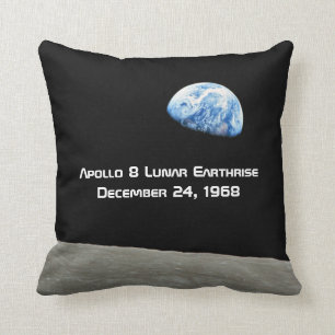 Apollo 8 Lunar Earthrise 50th Anniversary Cushion