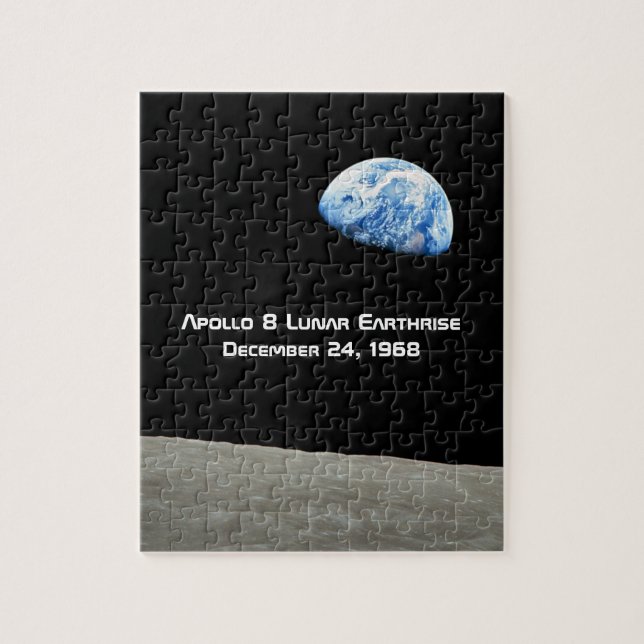 Apollo 8 Lunar Earthrise 50th Anniversary Jigsaw Puzzle (Vertical)