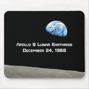 Apollo 8 Lunar Earthrise 50th Anniversary Mouse Pad