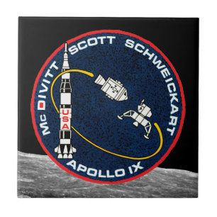 Apollo 9 NASA Mission Patch Logo Ceramic Tile