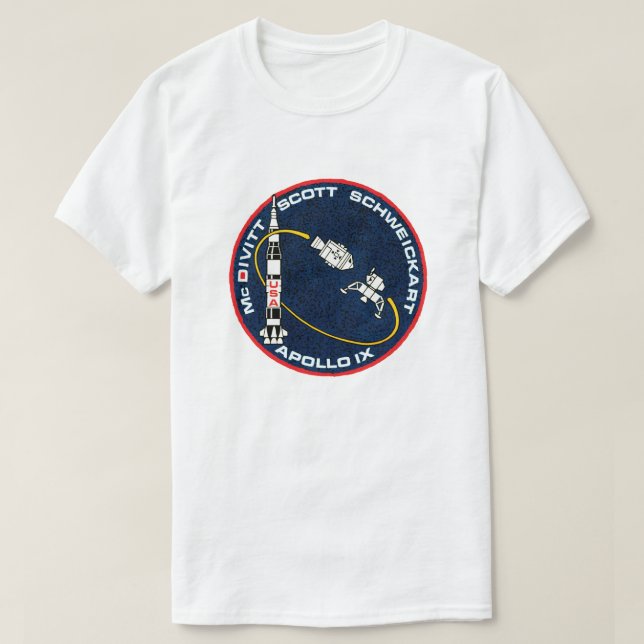 Apollo 9 NASA Mission Patch Logo T-Shirt (Design Front)