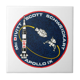 Apollo 9 NASA Mission Patch Logo Tile