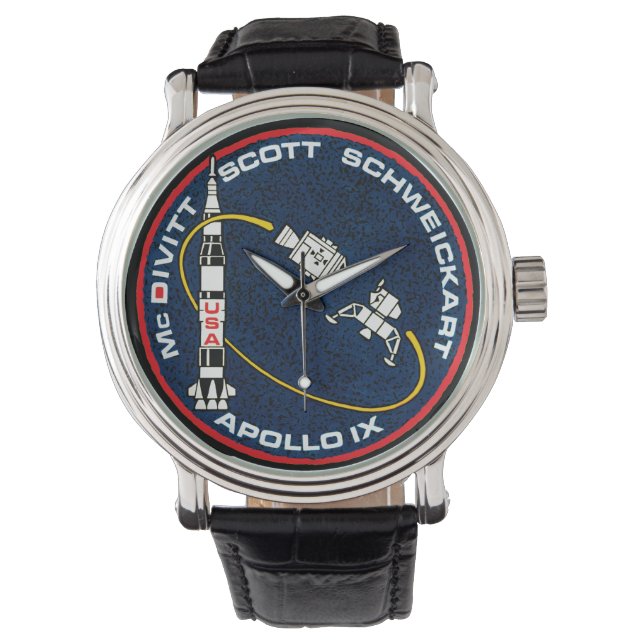 Apollo 9 NASA Mission Patch Logo Watch (Front)