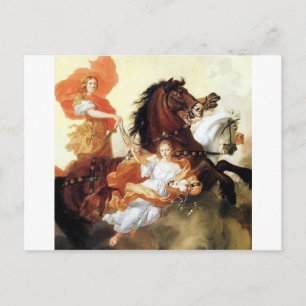 Apollo and Aurora antique painting mythology art Postcard