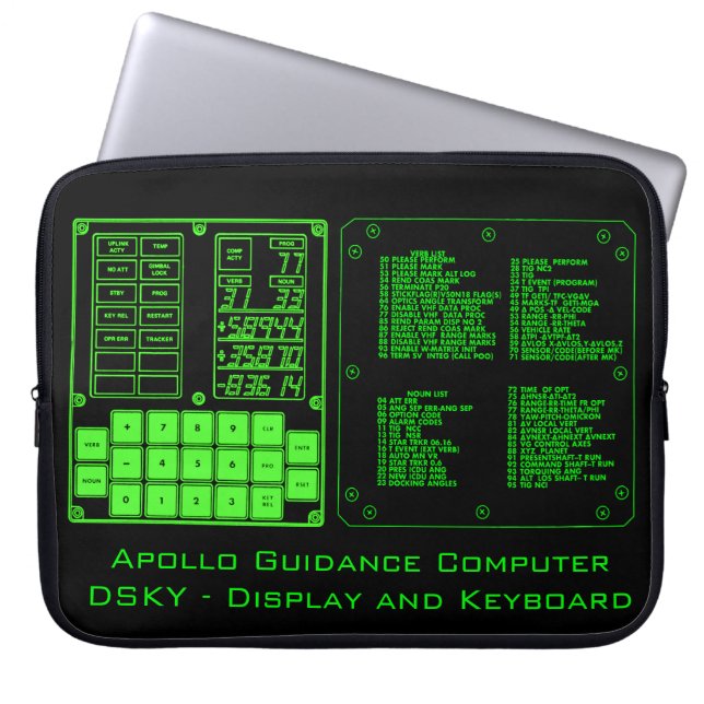 Apollo Guidance Computer Laptop Sleeve 15" (Front)