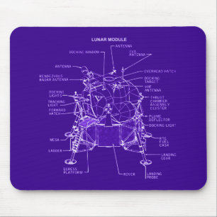 Apollo Lunar Module Blueprints Mouse Pad