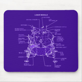 Apollo Lunar Module Blueprints Mouse Pad