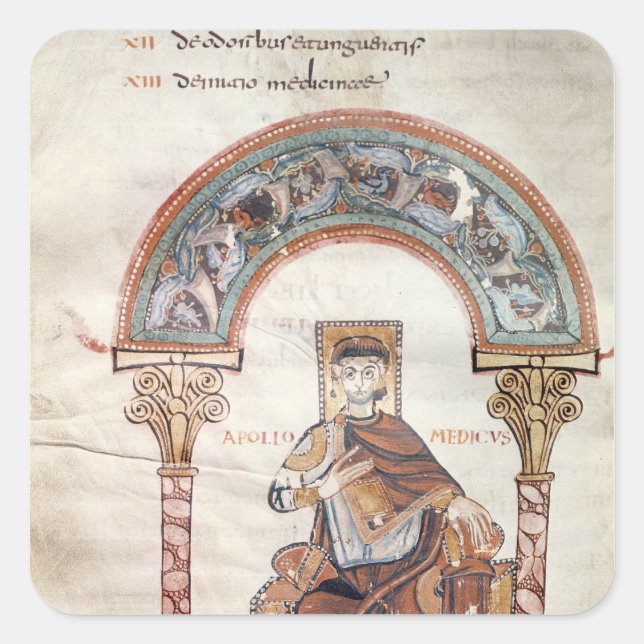 Apollo Medicus, from 'Etymologiae' Square Sticker (Front)