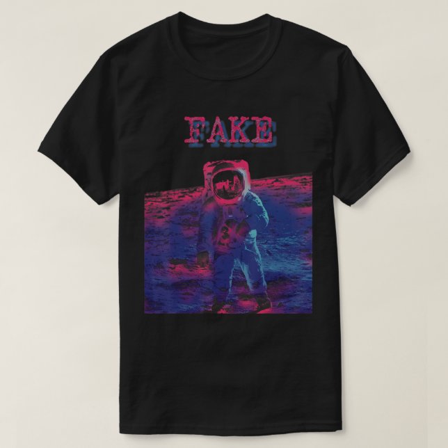 Apollo Moon Landing Hoax Conspiracy Theory Fake Ne T-Shirt (Design Front)