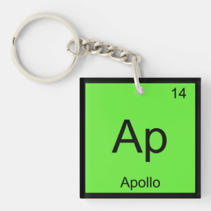 Apollo Name Chemistry Element Periodic Table Key Ring