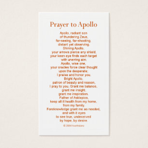 Apollo Prayer Card