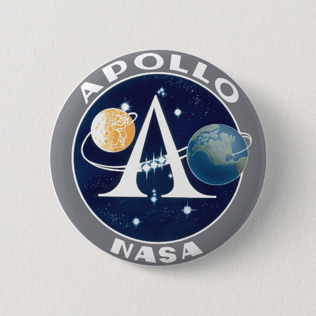 Apollo Program Logo 6 Cm Round Badge (Front)