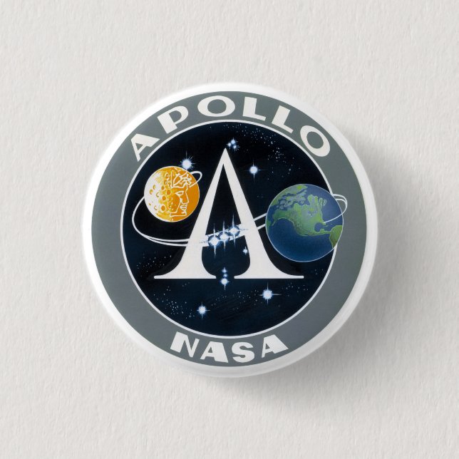 Apollo Program Mission Patch Button (Front)