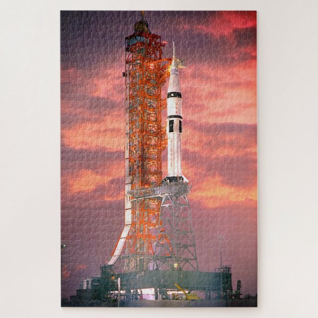 Apollo Saturn 1B Rocket Launch Jigsaw Puzzle (Vertical)