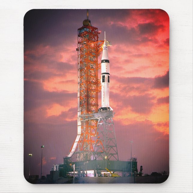 Apollo Saturn 1B Rocket Launch Mouse Pad (Front)
