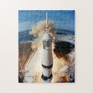 Apollo Saturn V Rocket launch to Moon 1969 Jigsaw Puzzle