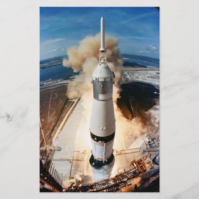 Apollo Saturn V Rocket launch to Moon 1969 Stationery (Front)