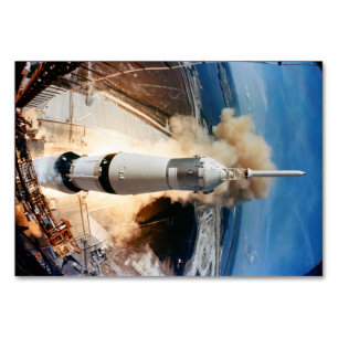 Apollo Saturn V Rocket launch to Moon 1969 Table Number