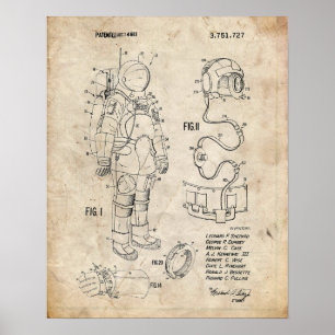 Apollo Space Suit Patent Poster