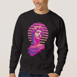Apollo Vaporwave Aesthetic Greek God Retrowave Gra Sweatshirt