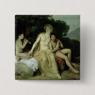 Apollo with Hyacinthus and Cyparissus 15 Cm Square Badge
