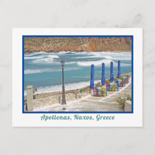 APOLLONAS BEACH, NAXOS ISLAND, GREECE POSTCARD