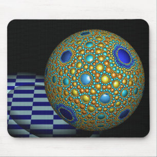 Apollonian sphere packing mouse pad