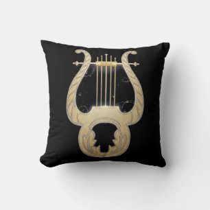 Apollo's Lyre Greek Mythology Art Nouveau Design Cushion