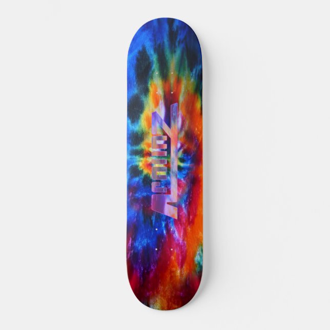 Apolloz Tie Dye Graphic Skateboard (Front)