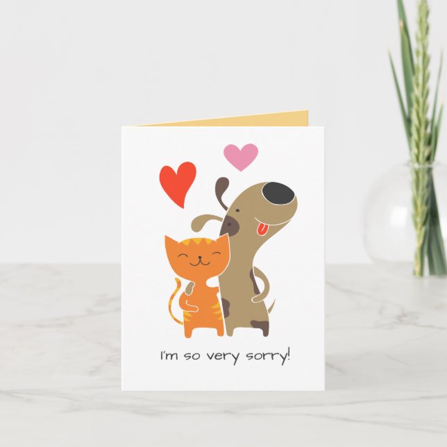 Apologies Card, Custom Text Holiday Card (Front)