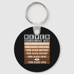 Apologise Black History Month Blm Melanin Pride Af Key Ring