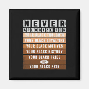 Apologise Black History Month Blm Melanin Pride Af Magnet