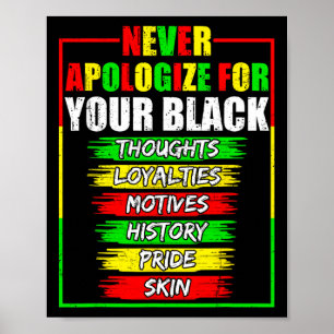 Apologise For Your Blackness Black History Junetee Poster