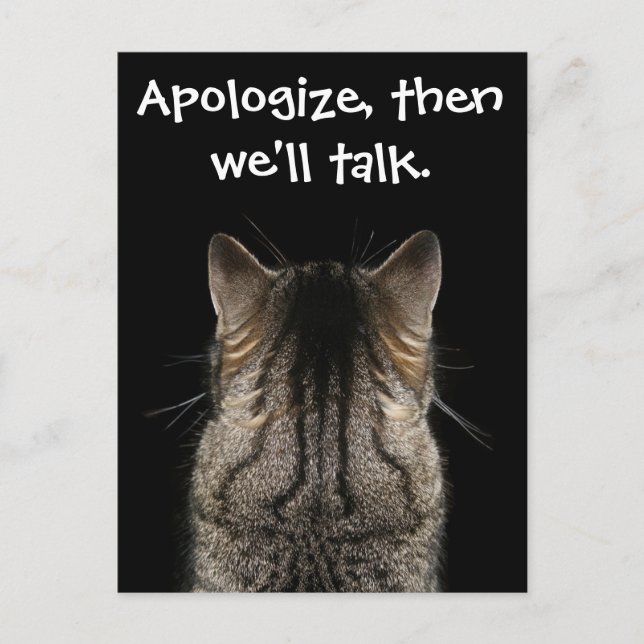 Apologise, then we'll talk postcard (Front)