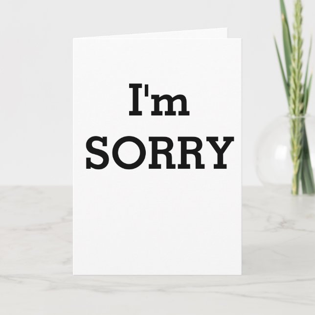 Apology Card (Front)