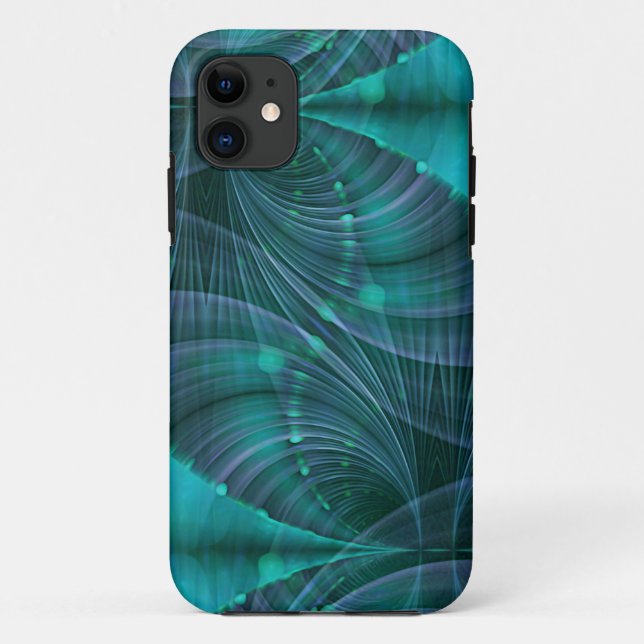 Apophysis Fractal Art I - blue Case-Mate iPhone Case (Back)