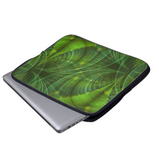 Apophysis Fractal Art I - green Laptop Sleeve