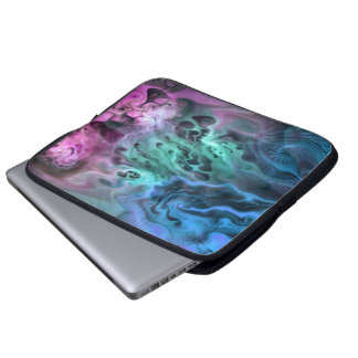 Apophysis Fractal Art II - pink green blue Laptop Sleeve
