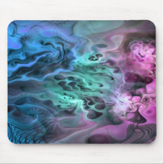 Apophysis Fractal Art II - pink green blue Mouse Pad