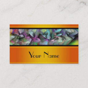 Apophysis Fractal - coloured pattern + your text Business Card