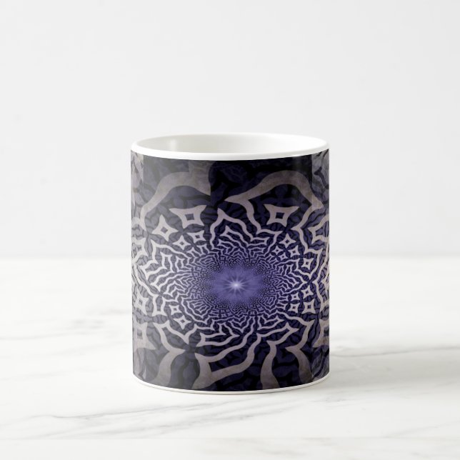 APOPHYSIS fractal decor | black violet Coffee Mug (Center)