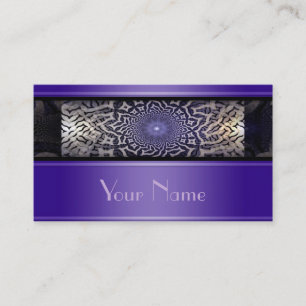Apophysis Fractal Decor - violet black + your text Business Card
