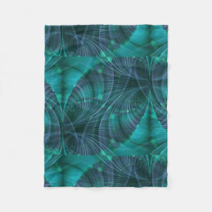 Apophysis Fractal I blue + your ideas Fleece Blanket