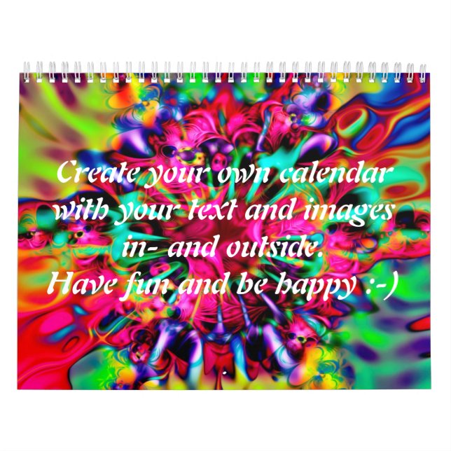 Apophysis Kaleidoscope I + your text & images Calendar (Cover)
