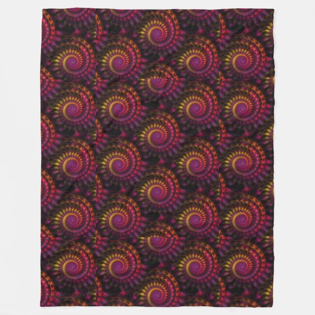Apophysis Power Spirals Pattern + your ideas Fleece Blanket (Front)