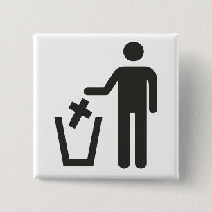 Apostasy 15 Cm Square Badge